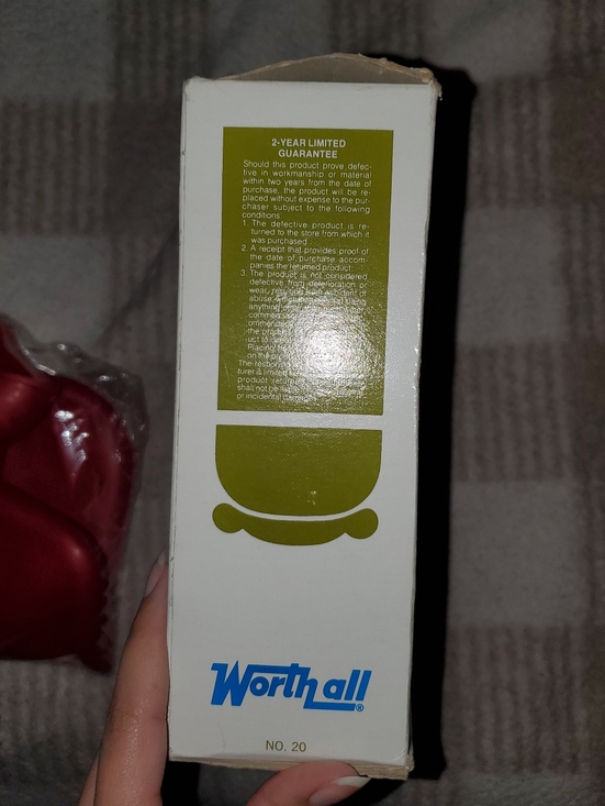 NIB Vintage Worthall Classic Red Hot Water Bottle Sealed Collectible - Picture 9 of 12